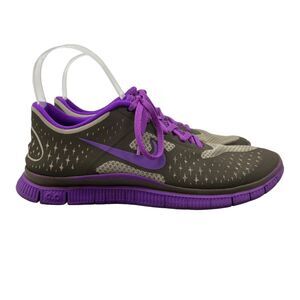 Nike Womens 9 Running Shoes Free 4.0 V2 Athletic Lace Up Brown Purple 511527-250